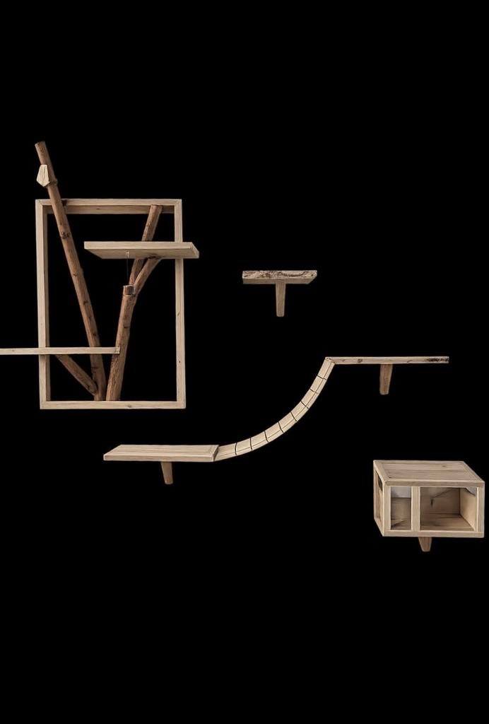 Krabpalen en klimbomen - muur, Ophalen, Nieuw, Kommiezenlaan 19, Krabpaal