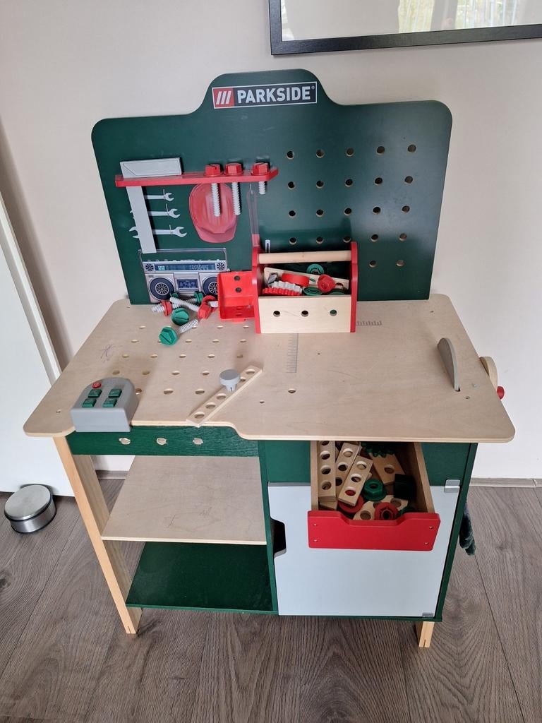 Houten werkbank parkside, Ophalen, Gebruikt