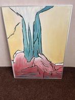 Schilderij Geke Dijkhuis met reliëf op hardboard, Ophalen of Verzenden