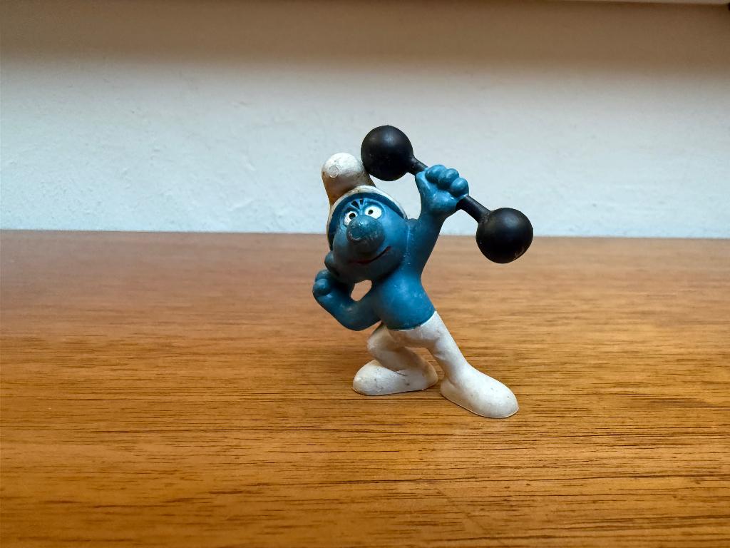 Smurf met halter - zonder shirt, Ophalen of Verzenden, Gebruikt, Overige Smurfen, Poppetje, Figuurtje of Knuffel