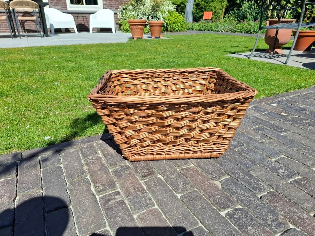 Mooie rieten fietsmand., Ophalen, Mand, Zo goed als nieuw, Riet