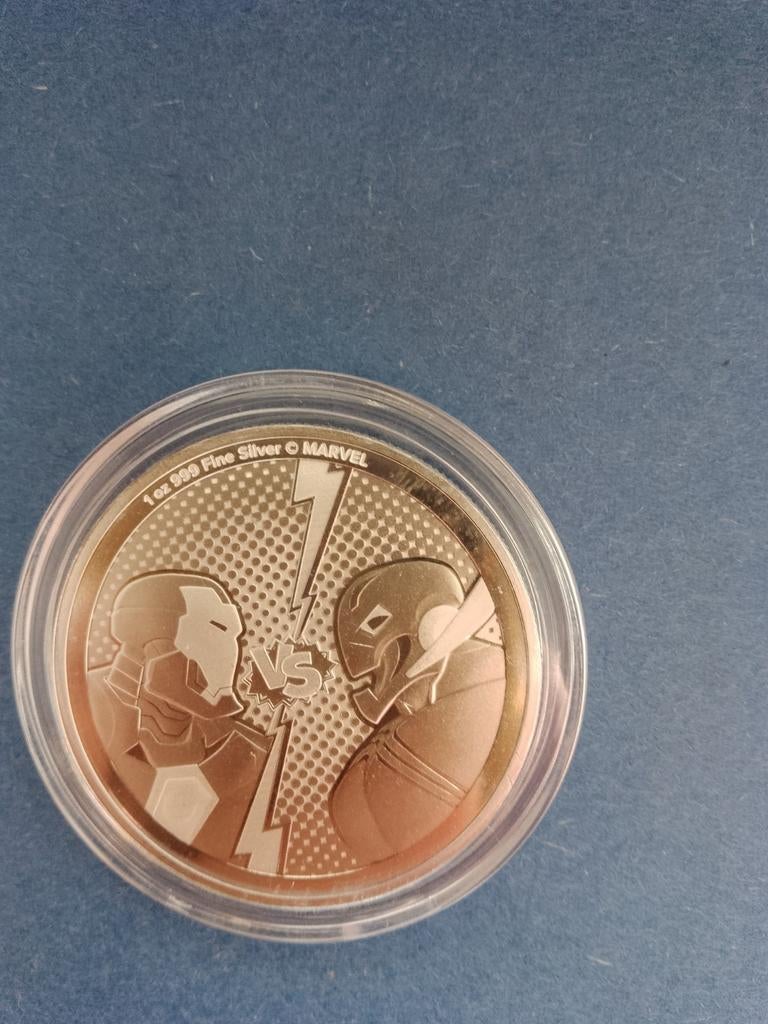 Marvel villains Ironman vs ultron 2025 1 oz zilver, Ophalen of Verzenden, Zilver
