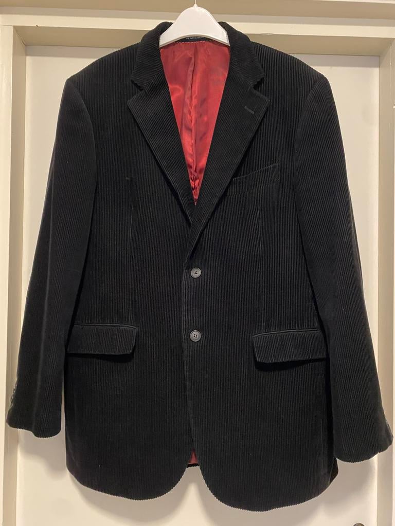 ZWART MCGREGOR RIBCORD BLAZER JASJE 50, Kleding | Heren, Kostuums en Colberts, Ophalen of Verzenden, Zo goed als nieuw, Maat 48/50 (M)