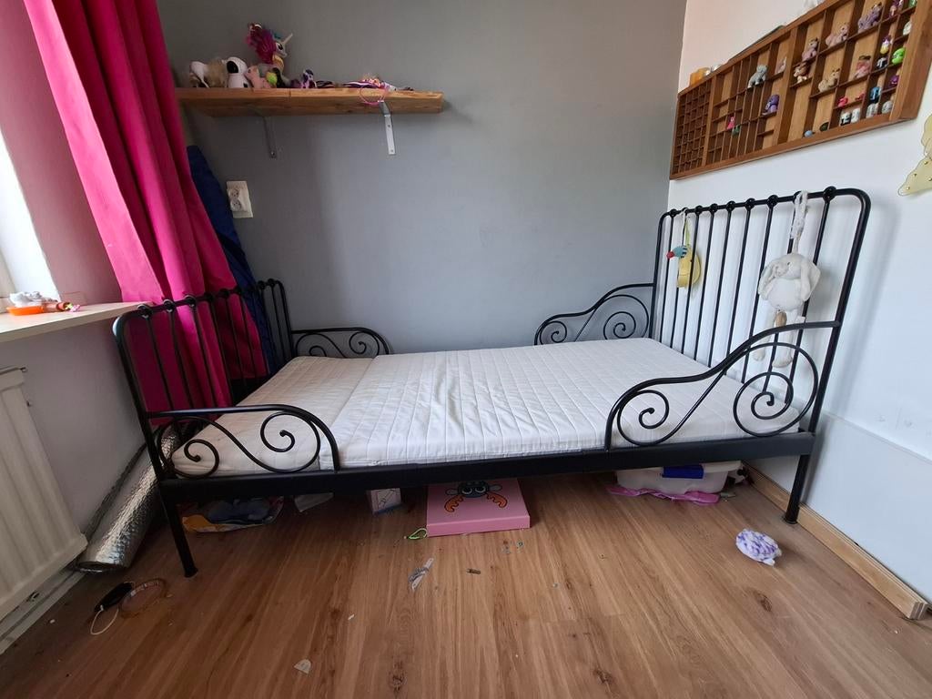 Meegroeibed Minnen, Ophalen, 90 cm, Eenpersoons, Wit