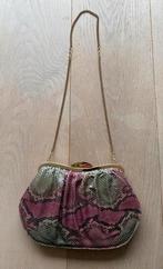 Slangenleren tas nieuwstaat, Sieraden, Tassen en Uiterlijk, Tassen | Damestassen, Ophalen of Verzenden, Zo goed als nieuw, Roze