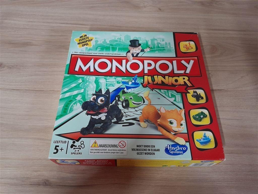 Monopoly junior hondje katje - s3008, Hobby en Vrije tijd, Gezelschapsspellen | Bordspellen, Verzenden, Zo goed als nieuw