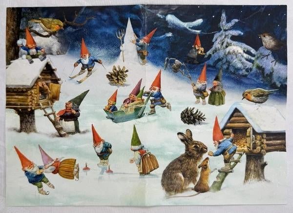 Rien Poortvliet Puzzel 950 st de Kabouters in het winter Bos, Verzenden, 500 t/m 1500 stukjes, Zo goed als nieuw, Legpuzzel