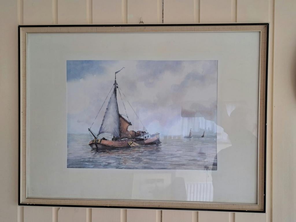 Originele aquarellen K. van Hulsen - Watertaferelen, Ophalen