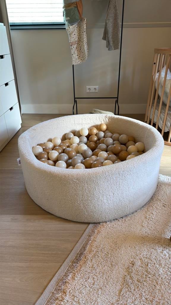 Ballenbak teddy beige 90x90x30, Ophalen, Gebruikt, Overige typen