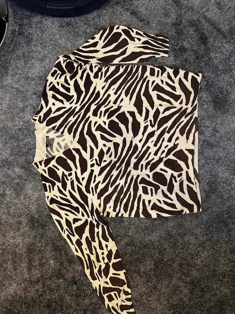 Norah Zebra Print Trui Maat 40, Kleding | Dames, Ophalen of Verzenden, Zo goed als nieuw, Maat 38/40 (M), Bruin
