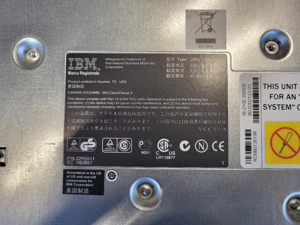 IBM 2005-B16, Gebruikt, Ophalen of Verzenden, Ibmidsupportuk@ibm.com, IBM