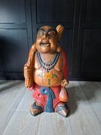 Grote massief houten Boeddha beeld, Ophalen, Zo goed als nieuw