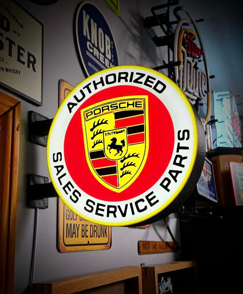 Porsche service dubbelzijdig lichtbord, Ophalen of Verzenden, Auto's