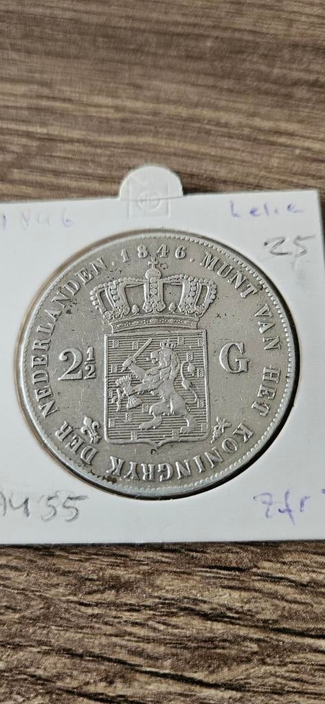 Zilveren rijksdaalder 1846 LELIE  Willem II, Postzegels en Munten, Munten | Nederland, Zilver, Ophalen of Verzenden, Losse munt