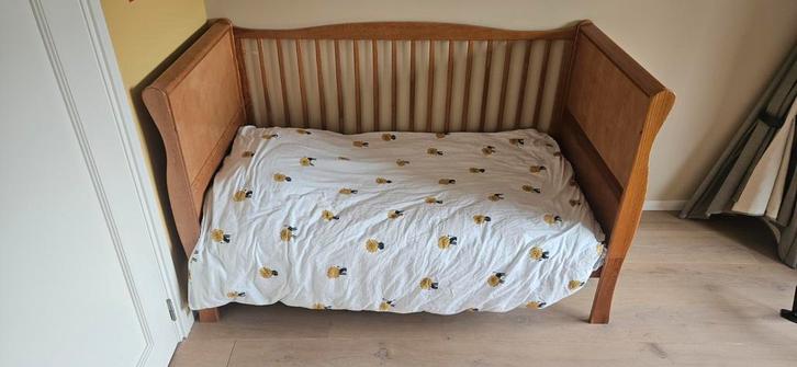 Woodies - Peuterbedje - ledikant - meegroeibed  Hout, Kinderen en Baby's, Kinderkamer | Bedden, Gebruikt, 140 tot 160 cm, 70 tot 85 cm