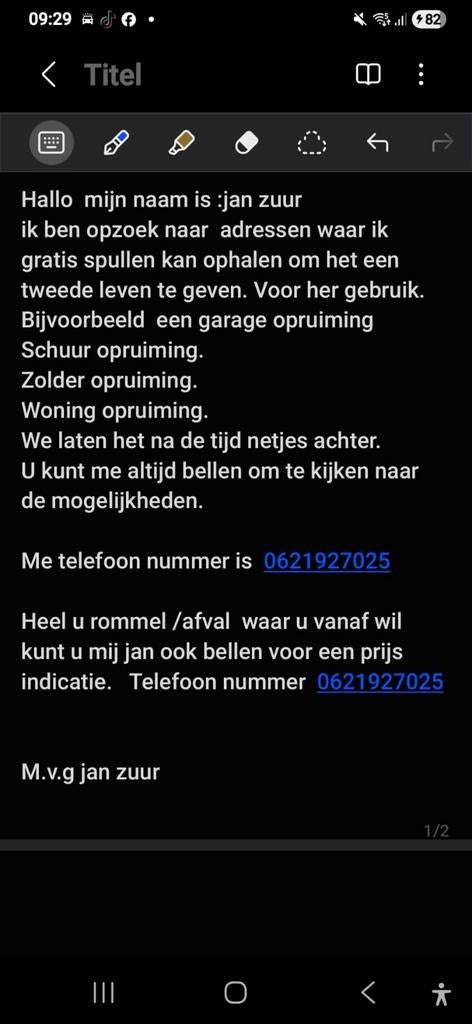 Gratis, Ophalen of Verzenden