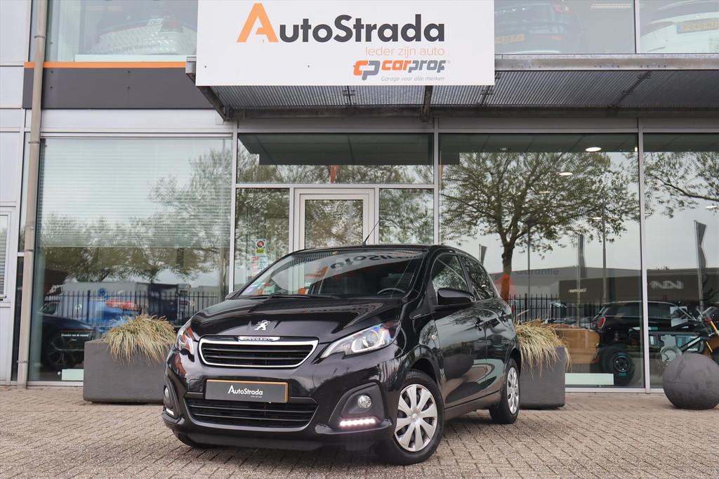 Peugeot 108 Active 1.0 e-VTi 5DEURS 72pk | Carplay | Camera, Stof, Gebruikt, Met garantie (alle), 4 stoelen