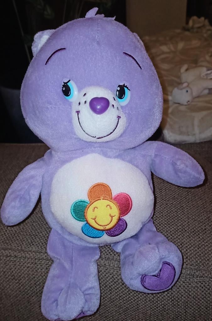 Carebears paarse troetelbeer. 2014., Ophalen of Verzenden, Gebruikt, Beer