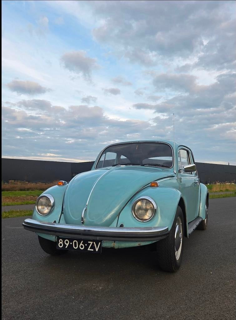 Volkswagen kever 1300   1972 Blauw, Auto's, Achterwielaandrijving, Zwart, Blauw, Handgeschakeld