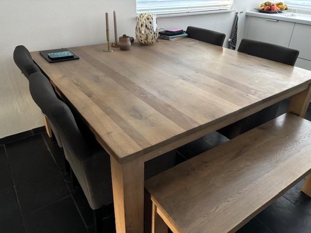 Eettafel, Huis en Inrichting, Tafels | Eettafels, Ophalen, Gebruikt, 100 tot 150 cm, Landelijk