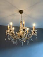 Kroonluchter met glazen pegels - niet compleet, Huis en Inrichting, Lampen | Kroonluchters, Ophalen, Gebruikt, Glas