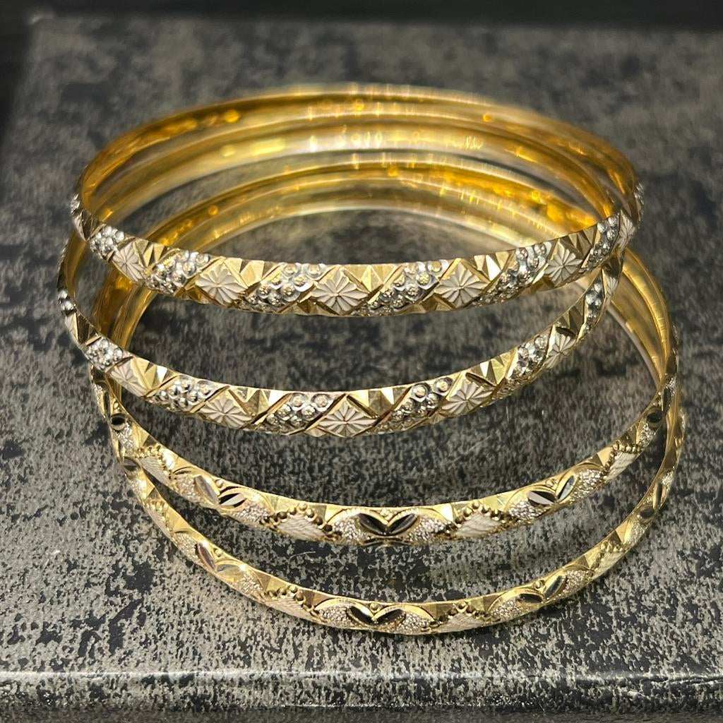 18 karaat gouden armbanden slavenarmband 4 stuks, Ophalen of Verzenden, Nieuw, Goud