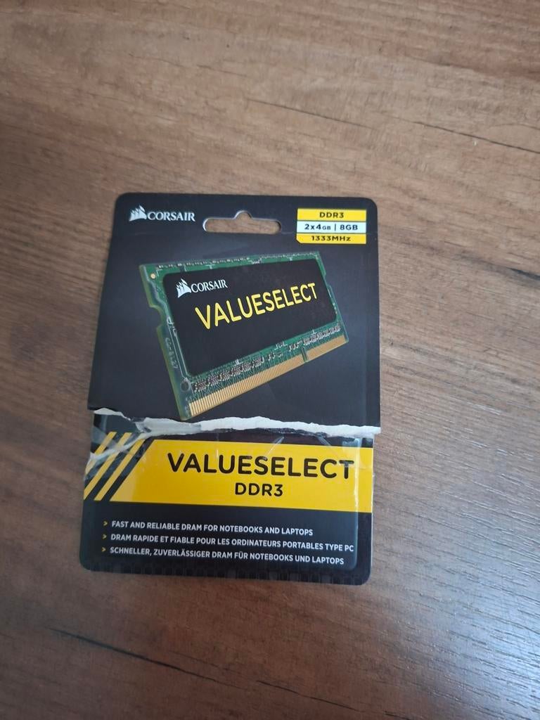 Corsair ValueSelect DDR3 RAM 8GB (2x4GB) 1333MHz, Computers en Software, RAM geheugen, 8 GB, Nieuw, DDR3, Ophalen of Verzenden