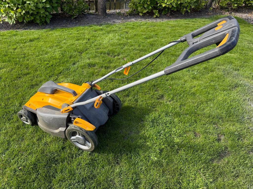Stiga elektrische grasmaaier 42 cm met mulchfunctie, Gebruikt, Elektrische grasmaaier, Mulchfunctie, Ophalen of Verzenden