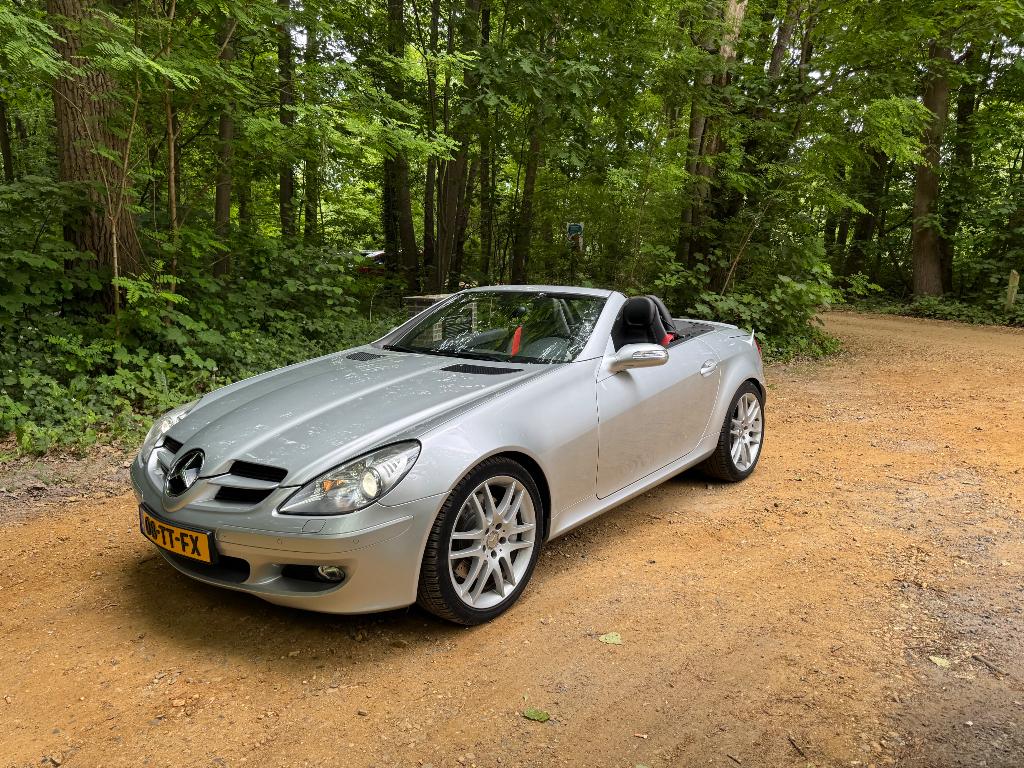 Mercedes SLK 200 1.8 Automaat cabrio 2007 Ned. 108.471 km, Auto's, Mercedes-Benz, Automaat, Achterwielaandrijving, Zwart, 4 cilinders