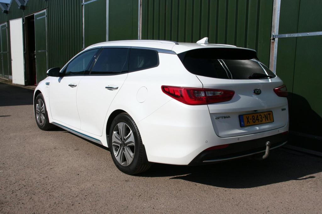 Kia Optima Sportswagon 2.0 GDI PHEV Business DynamicLine, MO, Auto's, Kia, Verwarming stoelen achter, Gebruikt, Wit, Hybride Elektrisch/Benzine