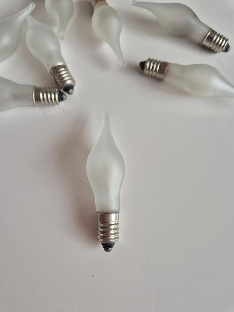 8 matte witte reserve lampjes, Diversen, Kerst, Ophalen of Verzenden, Zo goed als nieuw