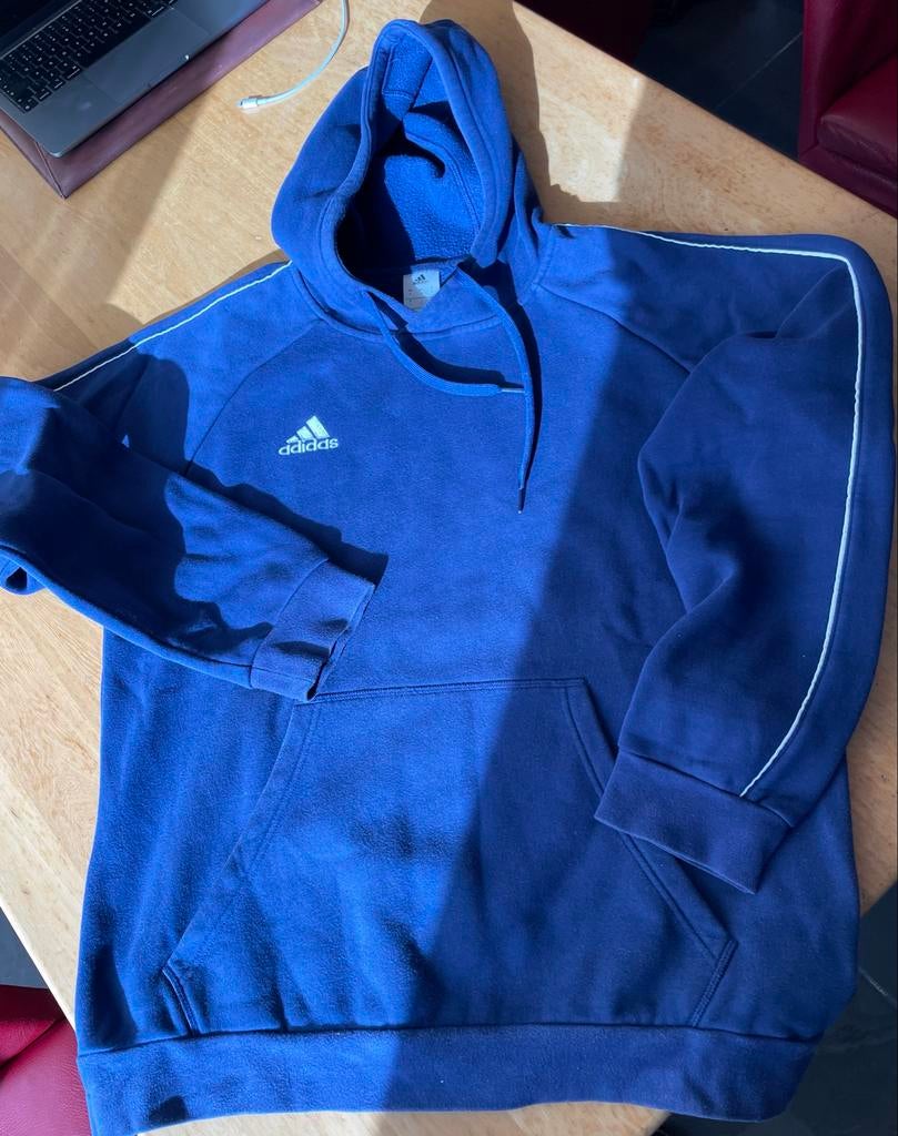 Adidas hoodie heren L donkerpaars, Ophalen of Verzenden, Gedragen, Maat 52/54 (L), Paars
