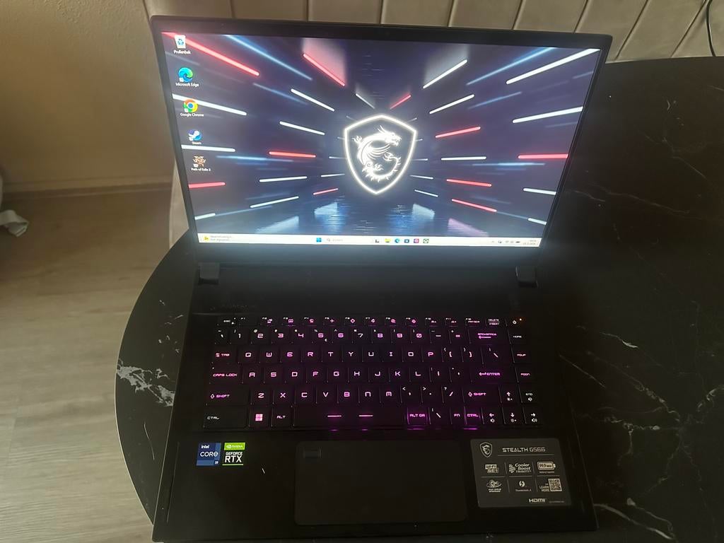 MSI GS66 Gaming laptop, Computers en Software, Windows Laptops, Ophalen, 64 GB of meer, Met videokaart, Zo goed als nieuw