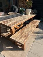 Gratis af te halen: Buiten eettafel met eetbank (Karwei), Ophalen, Gebruikt, Rechthoekig, Hout