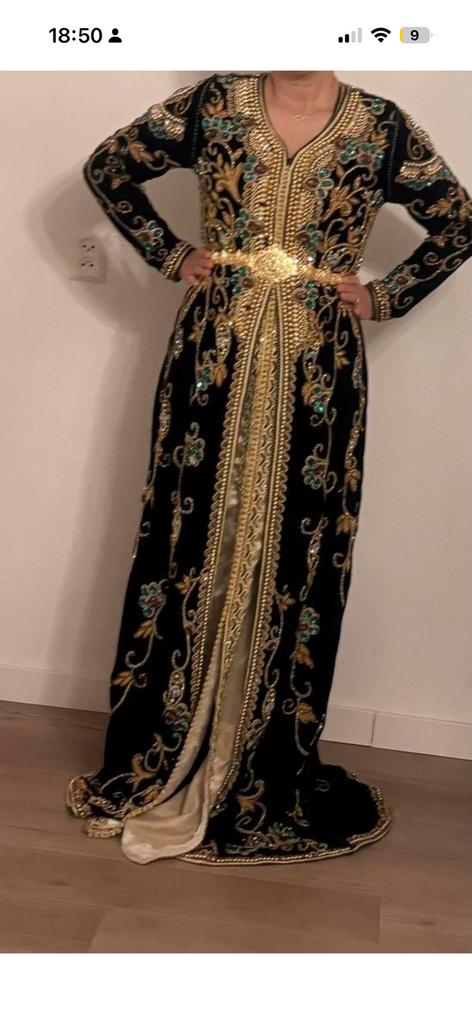 Takshita/ marokkaanse jurk, Kleding | Dames, Gelegenheidskleding, Maat 38/40 (M), Overige typen, Zwart, Ophalen of Verzenden