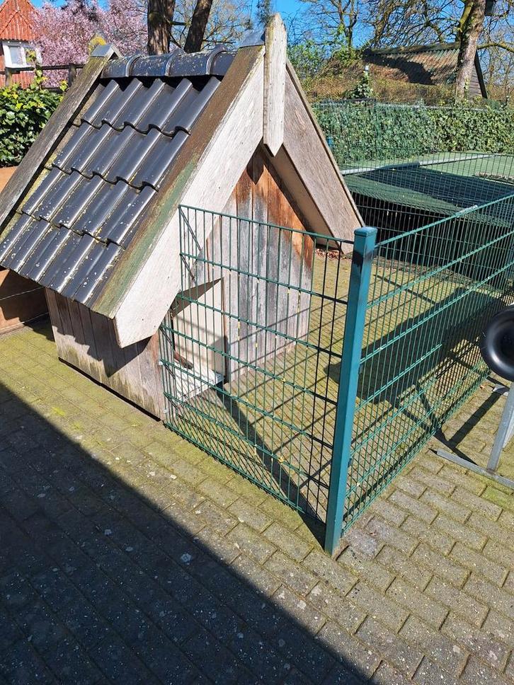 Buiten verblijf met ren te koop, Dieren en Toebehoren, Pluimvee | Toebehoren, Gebruikt, Overige typen, Ophalen