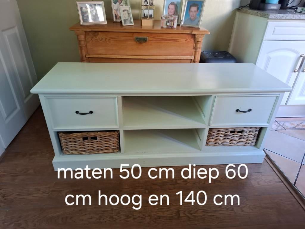 Tv meubel off white, Ophalen of Verzenden, Gebruikt, 25 tot 50 cm, Minder dan 100 cm