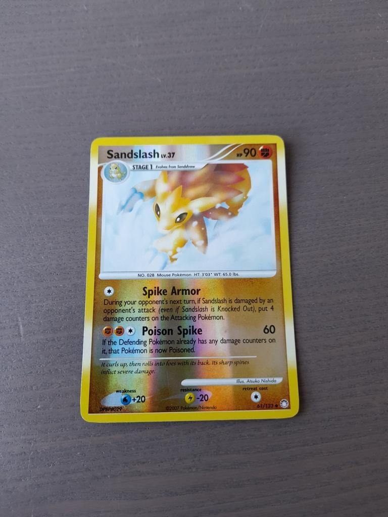 2007 mysterious treasures 61/123 sandslash reverse, Ophalen of Verzenden, Gebruikt, Losse kaart, Foil