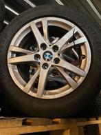 4 lichtmetalen BMW velgen met winterbanden 205-60-R16, Ophalen, Gebruikt, 16 inch, Banden en Velgen