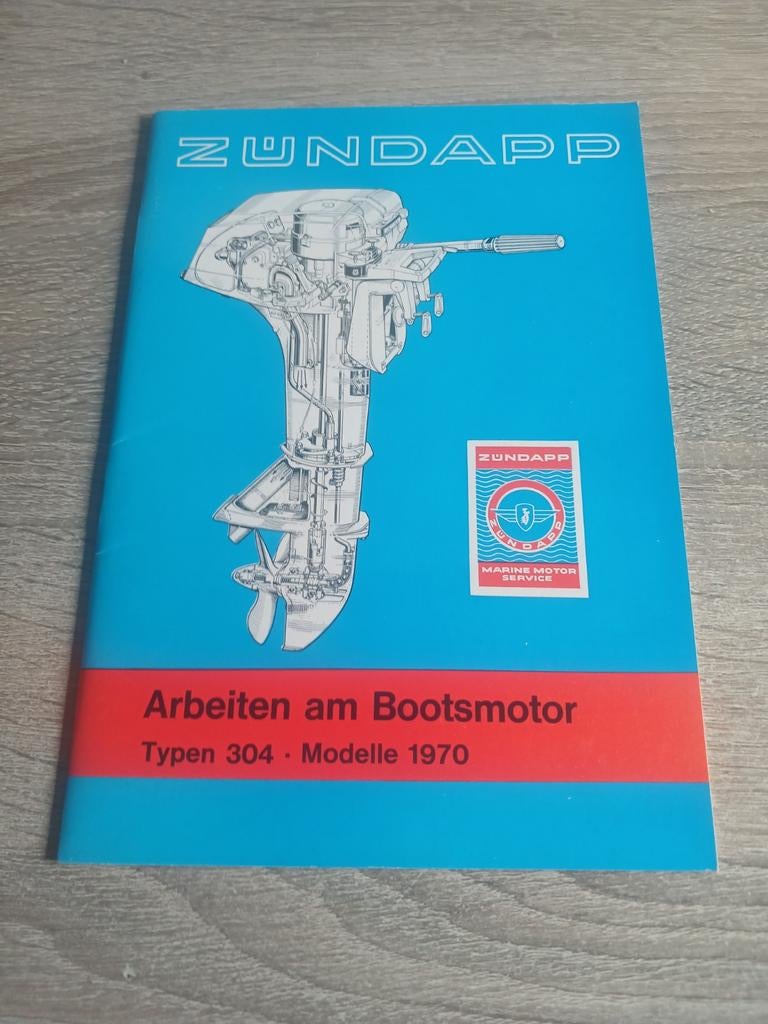 Zundapp Sleutelboekje buitenboordmotor 304 Duits N.o.s. 1970, Verzenden, Gebruikt