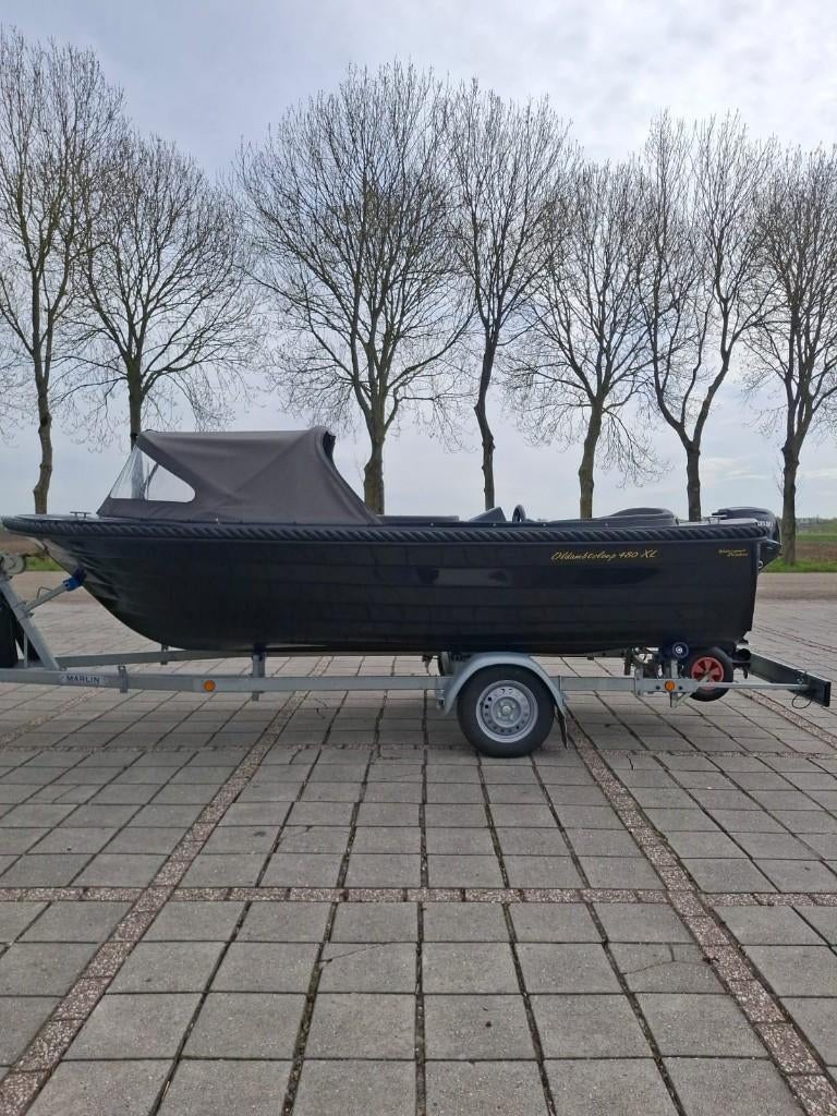 Oldambtsloep 480XL + Suzuki DF20 + Marlin trailer, Ophalen, 10 tot 30 pk, Info@watersportreinders.nl, Hoofdstraat 3 9686VE Beerta