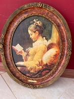 Set van 3 ovale schilderijen met klassieke portretten, Ophalen of Verzenden