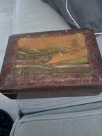 Antieke Houten Juwelenkist met Spiegel en Inlegwerk, Ophalen of Verzenden