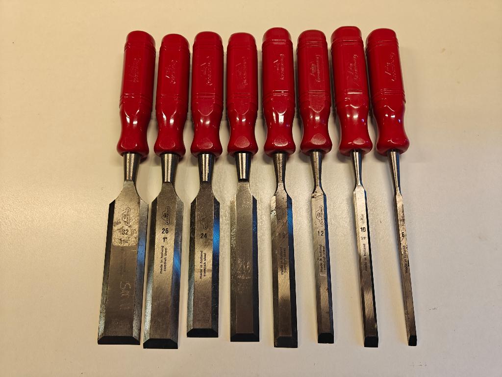 Nooitgedagt beitelset/beitels/houtbeitels, Antiek en Kunst, Verzenden