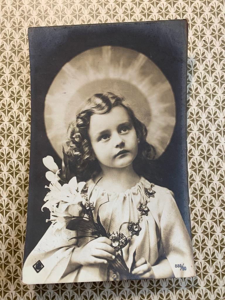 1909 Meisje met aureool (II), Ophalen of Verzenden, Voor 1920, Gelopen, Kinderen