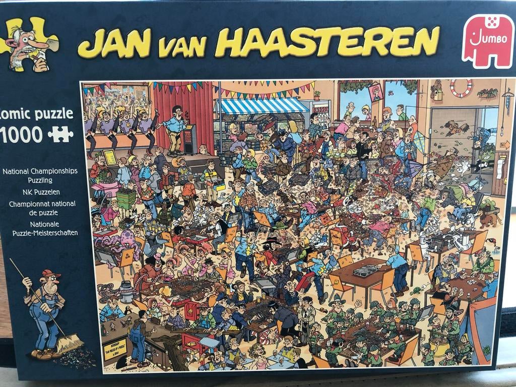 Jan van Haasteren NK Puzzelen 1000 stukjes, Ophalen of Verzenden, 500 t/m 1500 stukjes, Zo goed als nieuw, Legpuzzel