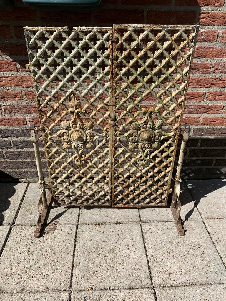 Antiek Gietijzer Haard scherm, Ophalen of Verzenden, Zo goed als nieuw