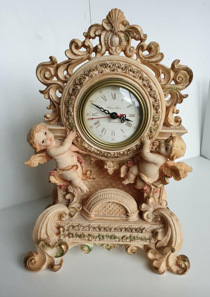 Mooie zwaar Richard Ward engelen klok, Antiek en Kunst, Ophalen of Verzenden