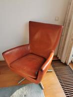Roterende leren stoel te koop!, Ophalen, Gebruikt, Minder dan 75 cm, Design