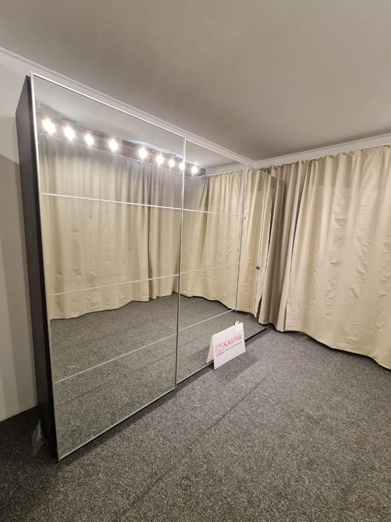 Ikea pax kledingkast 300cm spiegel deuren. LEVEREN -MONTEREN, 200 cm of meer, Ikea, Met klep(pen), Ophalen of Verzenden